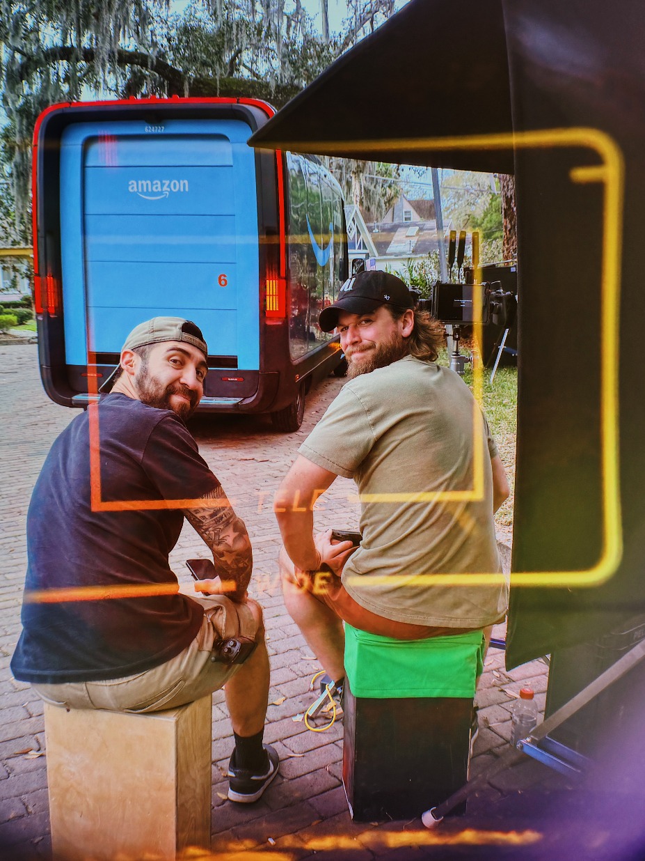 Habs and Christian, founders of Grand Union Creative, on location