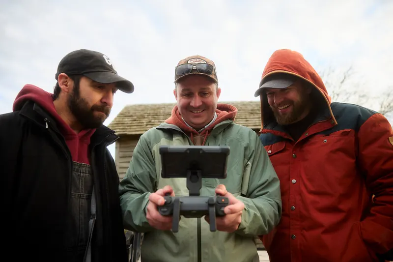 Grand Union Creative crew filming on location — behind the scenes 14